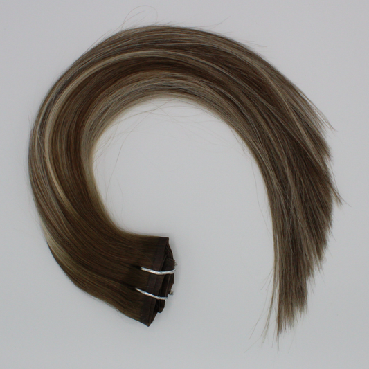 Extensions à clips seamless - JEWEL - Majirel 9 Ombré, méché beige #JL