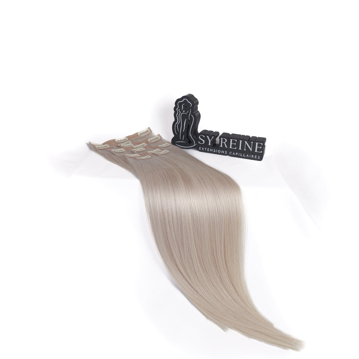 Extensions à clips seamless - Couleur #70 (Blond polaire cendré blanc-gris)