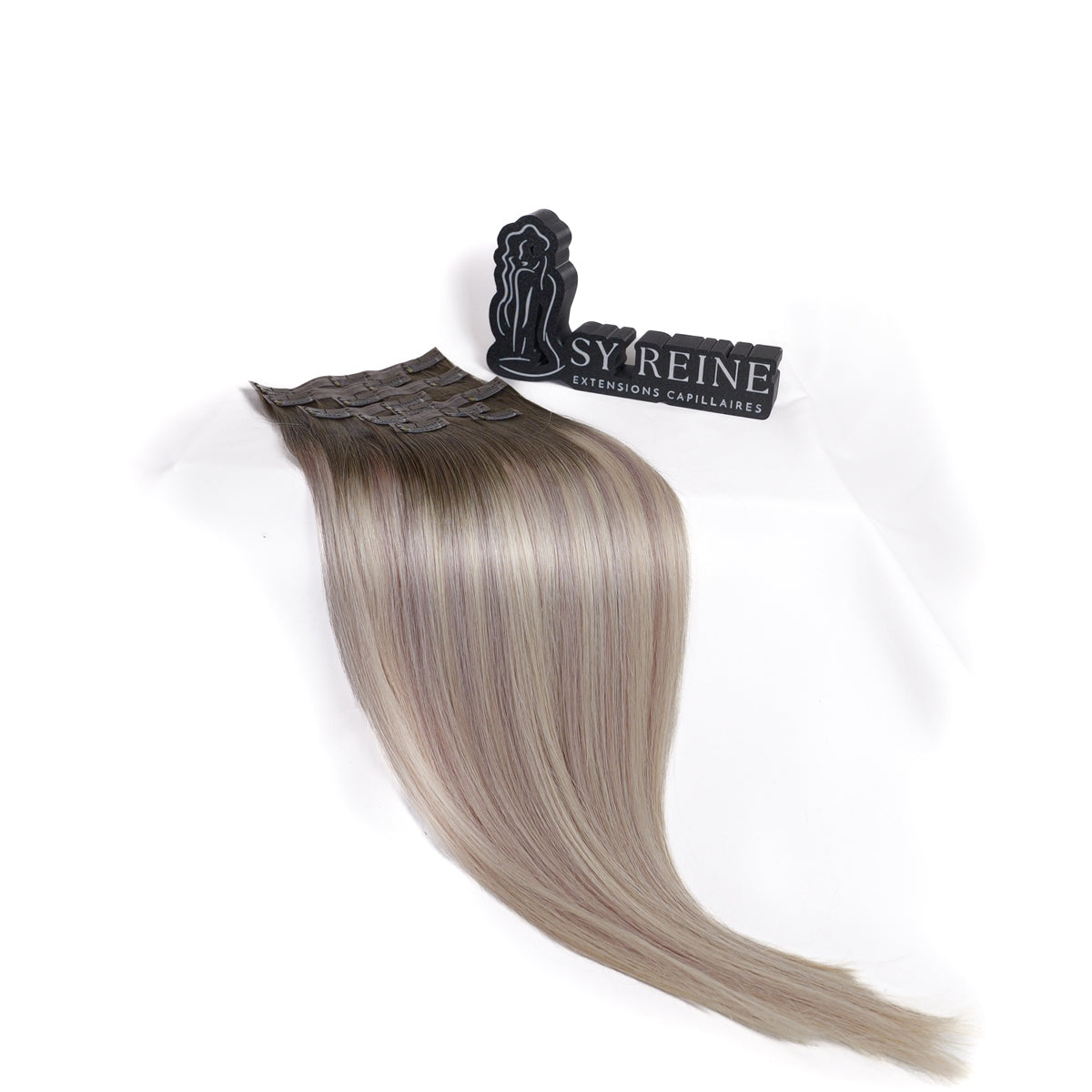 Extensions à clips seamless - Couleur #CL (#CRISTAL = Majirel 9.1 + Ombré blond polaire)