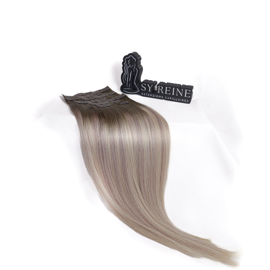 Extensions à clips seamless - Couleur #CL (#CRISTAL = Majirel 9.1 + Ombré blond polaire)