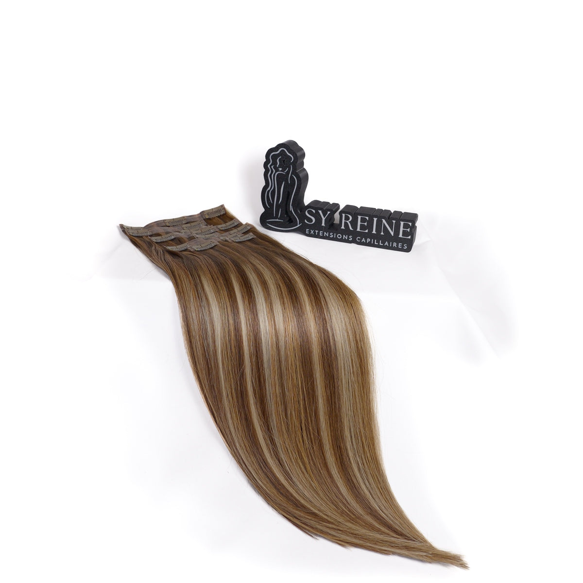 Extensions à clips seamless - Couleur #LA (#LUNA = Majirel 7 + Ombré Blond méché très clair)
