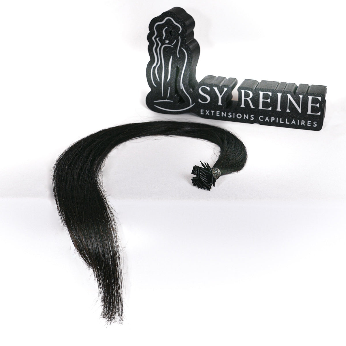 Extensions à la kératine - Couleur #1B (Châtain foncé Majirel 3)