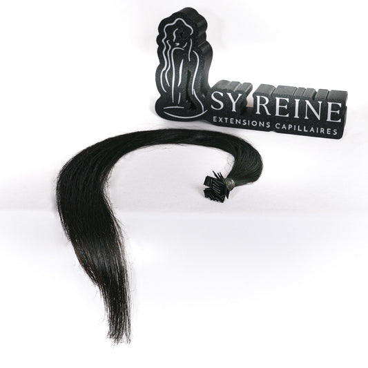 Extensions à la kératine - Couleur #1B (Châtain foncé Majirel 3)