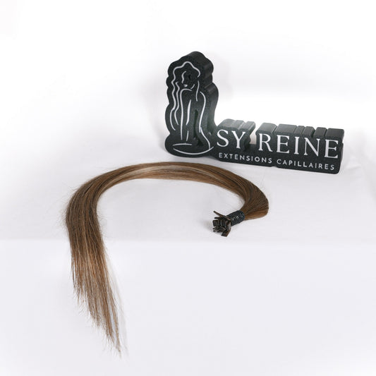 Extensions à la kératine - Couleur #LA (#LUNA = Majirel 7 + Ombré Blond méché très clair)