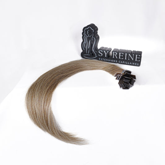 Extensions à la kératine - Couleur #PL (#PEARL = Majirel 7 + Ombré beige doré)