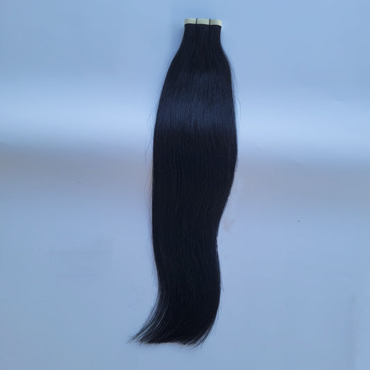 Extensions adhésives "Long Tape Weft" - Couleur #01 (Noir Majirel 1)