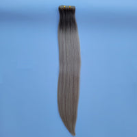 Extensions adhésives "Long Tape Weft" - Couleur #CL (#CRISTAL = Majirel 9.1 + Ombré blond polaire)