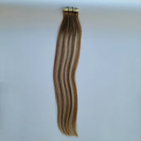 Extensions adhésives "Long Tape Weft" - Couleur #JL (#JEWEL = Majirel 9 + méché beige cendré)