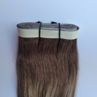 Extensions adhésives "Long Tape Weft" - Couleur #SA (#SIRENA : Majirel 6 + Balayage fin naturel)